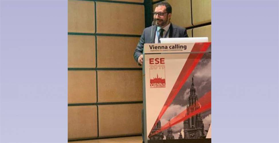 During the lecture of prof. Moataz Al Khawas at the International Conference of the European Society of Endodontology in Vienna,Austria September 2019.